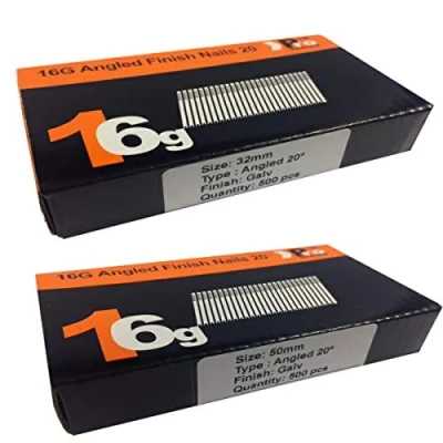 Image of Mixed Handy Packs Quantity 1000 Brad/Nails16 Gauge Angled for Paslode, Dewalt (32mm + 50mm 16 Gauge)