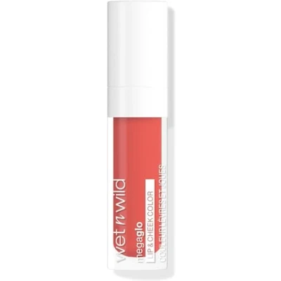 Image of Wet n Wild Mega Glo Lip &amp; Cheek Color, and Tint with Soft Matte Finish, Lightweight Buildable Formula for a Natural Looking Flush, Coral Dream