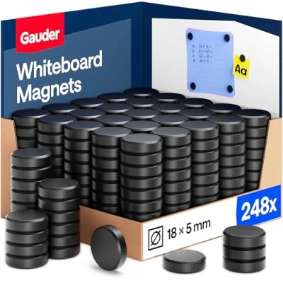 Image of GAUDER Magnets for Whiteboard, Notice Board &amp; more Small Crafts Fridge (200 + 16 pieces)