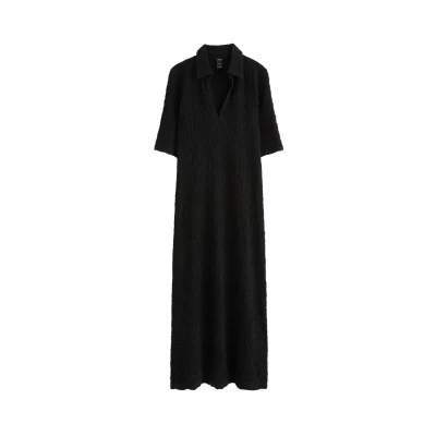 Image of Midi dress in jersey with collar
