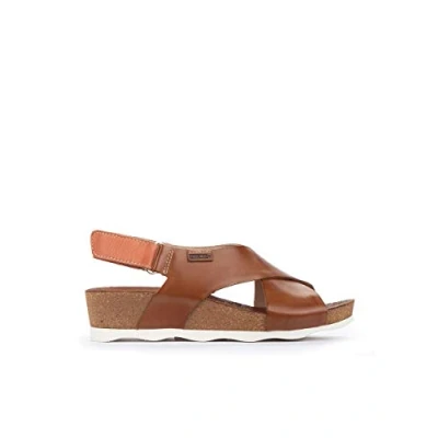 Image of Mahon Calfskin Leather Women&#039;s Ankle Strap Peep Toe Sandals