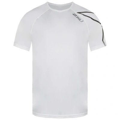 Image of 2XU Men BSR Active Short Sleeve Tee Top White/White, XL