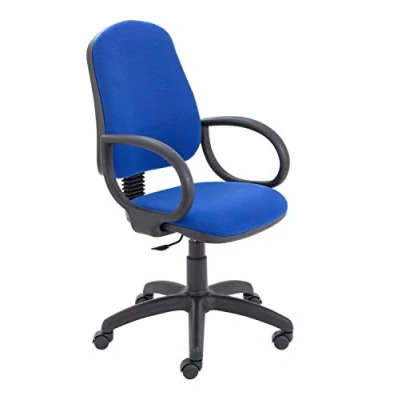 Image of Office Hippo High Back Swivel Desk Chair, Ergonomic Home &amp; Chair With Height Adjustable Seat Backrest, Fixed Arms For Extra Comfort, Computer Daily Use Royal Blue