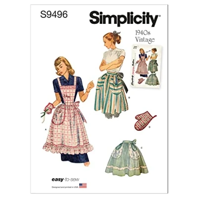 Image of Simplicity SS9496OS UNDEFINED Apron OS (ONE Size)