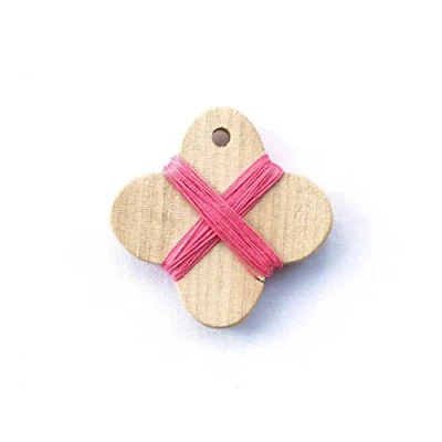 Image of Cohana Pink Wooden Thread Winder 1 Piece