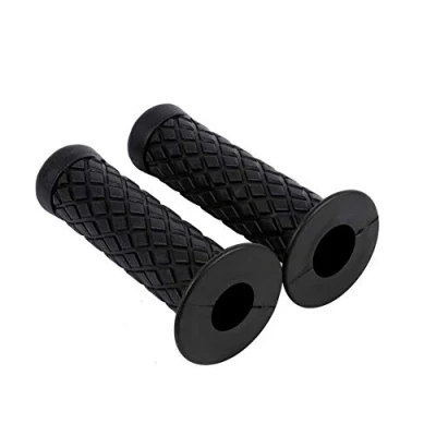 Image of motorcycle Handlebar Grips, 2 Pcs Universal 7/8&quot;&quot; 22mm Hand Grips Dirt Bike Pad Anti skid handle Bar Rhombic Grids Style (Black)