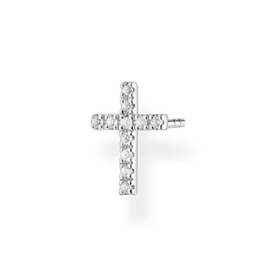 Image of Thomas Sabo Women Single Stud Earring Cross 925 Sterling Silver H2131 051 14