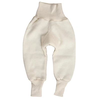 Image of Cosilana, Baby Fleece Trousers, 60% Wool (Organic), 40% Cotton (Organic) (3 7 Months (Height 23 27) (EU 62/68), Natural)