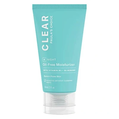 Image of Paula&#039;s Choice CLEAR Oil Free Moisturiser Lightweight Hydrating Night Cream Reduces Blackheads &amp; Enlarged Pores Suitable for Acne Prone Skin with Niacinamide Combination to Oily 60 ml