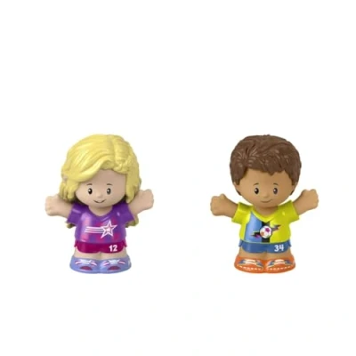 Image of Fisher Price Little People Toddler Soccer Sports Friends 2 Pack Boy Girl Figure Set