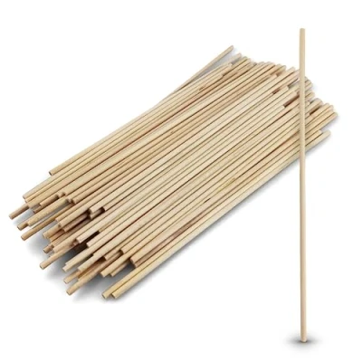 Image of Netuno 100 Round Wooden Craft Sticks 15 cm 5.9 inches Wood Popsicle Lolly Lollipop ice Cream for Decoration Crafting DIY Home School Lollypop