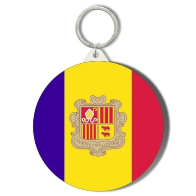 Image of Gift Insanity ANDORRA FLAG SHORT CHAIN KEYRING BOTTLE OPENER