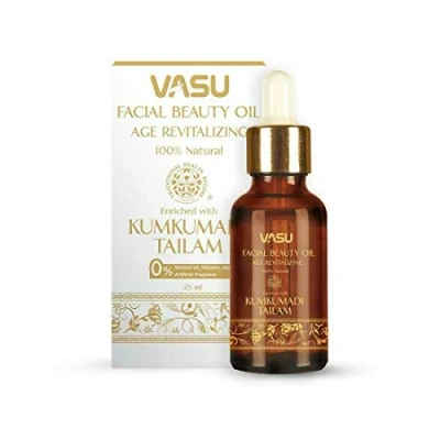 Image of MIRSSA Vasu Age Revitalizing Facial Beauty Oil Enriched with Kumkumadi gives Radiant Skin Clinically Proven Actives 25ml