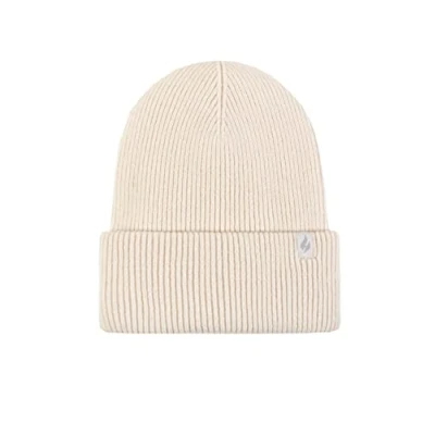 Image of Women&#039;s 1 Pack SOCKSHOP Heat Holders Vermont Fine Rib Turnover Cuff Hat Cream One Size