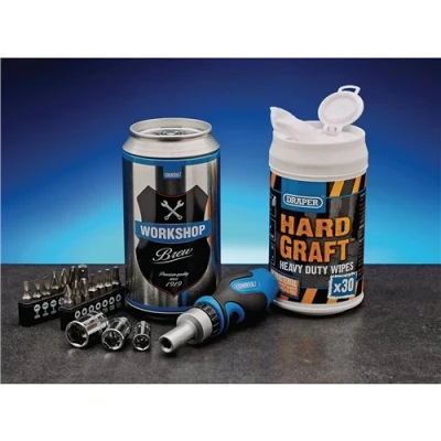 Image of Draper Stubby Ratchet Screwdriver and Bit Set, Special Edition Workshop Brew (18 Piece)