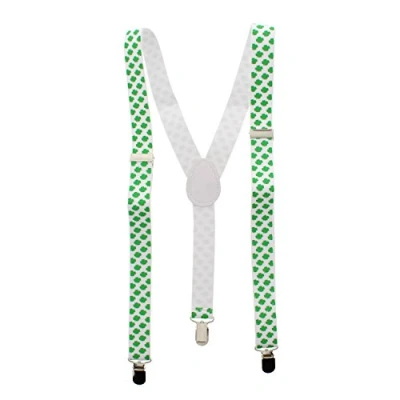 Image of Zac&#039;s Alter Ego Fancy Dress St. Patrick&#039;s Day Clover Leaf 2.5cm Braces