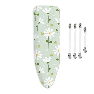 Image of ViviJane Ironing Board Cover, 160 x 60 cm, Extra Large, Universal Size, With 4 Clips, (Fits L 135 to 155cm W 35 55cm), XL