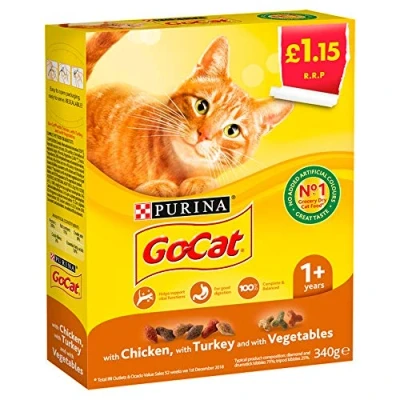 Image of Go Cat Food (340g) (Pack of 6)… (Chicken &amp; Turkey)