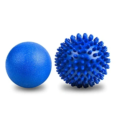 Image of URAQT Spiky Massage Ball Set, 2 Pack Physical Therapy Balls, Hard Lacrosse &amp; for Myofascial Release and Trigger Point Deep Tissue