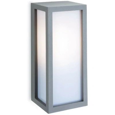 Image of Warwick 1 Light Outdoor Wall Silver, Opal Diffuser IP54, E27