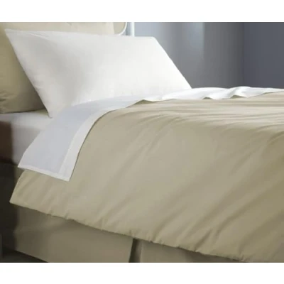 Image of COMFORTNIGHTS, Flame Retardant Bed Linen set, Single size, inc Duvet Cover, Fitted sheet and Pillowcase pair (Cream)