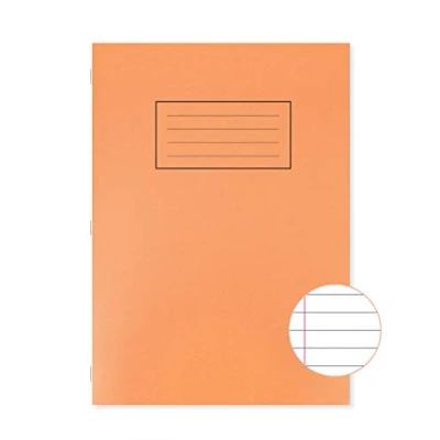 Image of Silvine A4 Exercise Book Orange. Ruled with Margin, 80 Pages [Pack of 10]