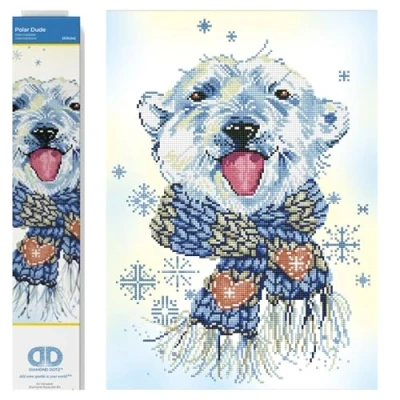 Image of DIAMOND DOTZ Painting, Intermediate Kit, DD9, Wax, Polar Dude, 37 x 51cm