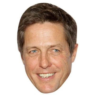 Image of FoxyPrinting Hugh Grant Celebrity Cardboard Party Face Mask Fancy Dress