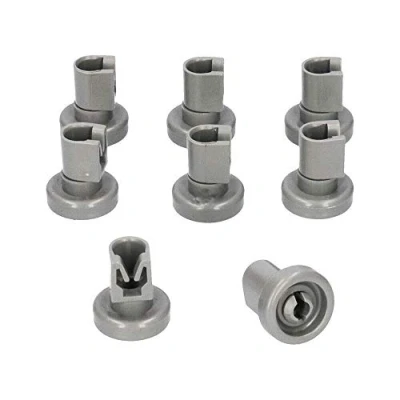 Image of 8 X Universal Dishwasher Upper Basket Wheels Compatible With Electrolux, AEG, Zanussi, Tricity Bendix Replacement Parts for Baskets SL6124, ESL6125, ESL6142, ESL6115