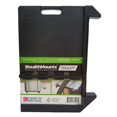 Image of StealthMounts Trax90 Track Saw Square for Festool Saws 90 Right Angle Plunge Guide Rail Stop