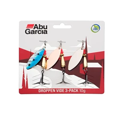 Image of Abu Garcia Droppen Vide 3 Pack, Fishing Hook, Hard Lures, For Heavy Current and Upstream Freshwater or Saltwater Fishing, Trout, Salmon, Sea Pike Unisex, Assorted, 14g 60mm