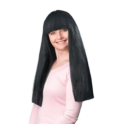 Image of Bristol Novelty BW212 Fringe Wig For Women Black 24&quot; Budget, One Size
