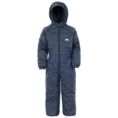 Image of Trespass Kids&#039; Waterproof Drip Drop Outdoor Rain Suit, Navy Blue, 2/3 Years