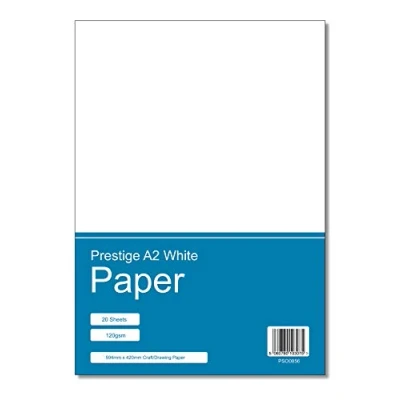 Image of Prestige A2 White Craft Paper 120gsm (594mm x 420mm) 20 Sheets