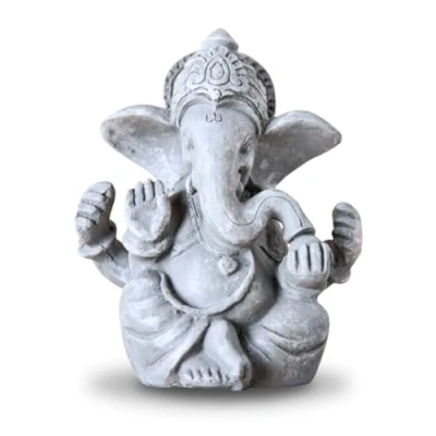 Image of Zen&#039;Light SBG Ganesha Grey Stone Statue 8 x 6 12 cm