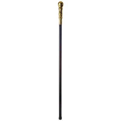 Image of Theatrical Dancing Gangster Style Fancy Dress Party Cane With Ball Handle Gold