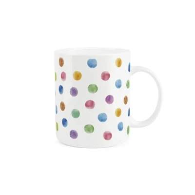 Image of Purely Home Colourful Polka Dot Mug Mini Multicoloured Spots Cup Gift/Present Tea/Coffee Hot Drinks Bone China