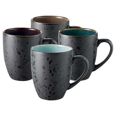 Image of Bitz Mugs Gastro Black/multi Blue 300 ml 4 Pieces