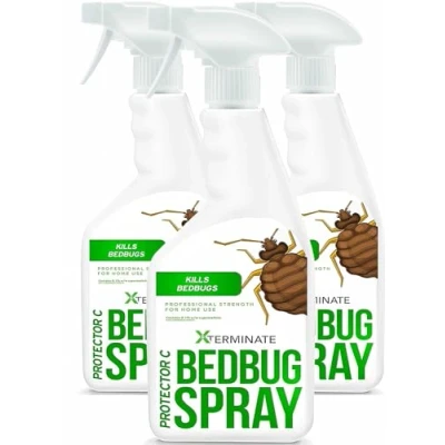 Image of Xterminate Bed Bug Killer Spray Treatment 3L Professional Strength Formula For Home Use Bedrooms, Mattresses, Carpets, Furniture &amp; More Treats Controls Re infestation