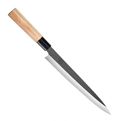 Image of MITSUMOTO SAKARI Professional Japanese Sushi Chef Knife, 11 inch Single Sided Tungsten Alloy Yanagiba Sashimi Kitchen Fish Filleting Knife (Fraxinus Mandshurica Handle)