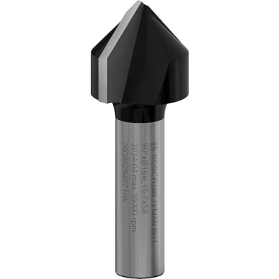 Image of Bosch 2608628407 V Grooving Cutter, 0 V, Black/Silver, 16 x 8 mm