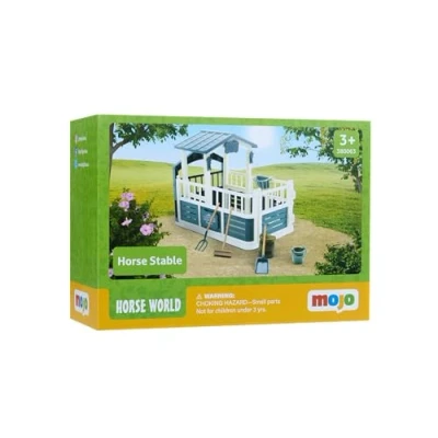Image of MOJO Horse Stable Playset Farm &amp; Horses Collection True to Life Highly Detailed Designed in UK