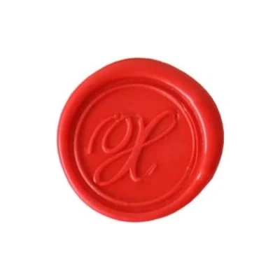 Image of Herbin Italic Script Seal and Handle, 24mm X