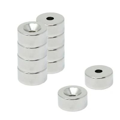 Image of Neodymium Magnet for Arts, Crafts, Model Making, DIY, Hobbies, Office and Home 10mm dia x 5mm thick 3.2mm c/sink 2kg Pull South Pack of 200
