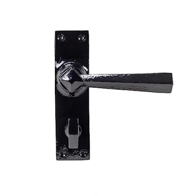 Image of From the Anvil Black Straight Lever Bathroom Set