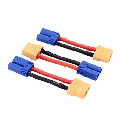 Image of BDHI 3pcs Male EC5 to XT90 / XT 90 Female Connector Adapter Cable with 12awg 5cm(BDHI 67)