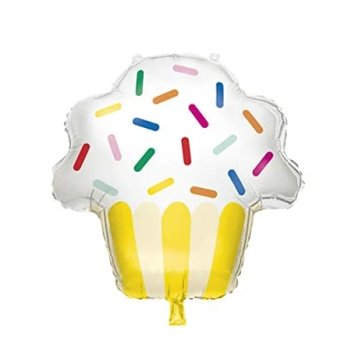 Image of Colorful Cupcake Giant Foil Balloon (73cm) Perfect for Birthdays &amp; Celebrations 1 Pc