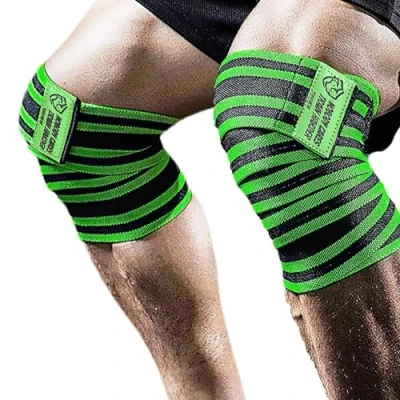 Image of TAVIEW Elbow wraps for Weightlifting (1 Pair), 48&quot; Elastic Support &amp; Compression Powerlifting, Fitness, Cross Training Gym Workout Straps Weight Lifting (72&quot; knee Pair))