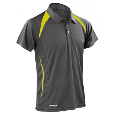 Image of adidas Men&#039;s Spiro Team Spirit Polo Casual Shirt, Grey (Gry/LIM), XXXX Large (Size:50)