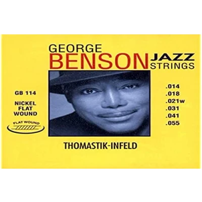 Image of Thomastik Einzelsaite E6 .055fw Nickel, flatwound GB55 für E Gitarre George Benson Jazz Satz GR114, Grey